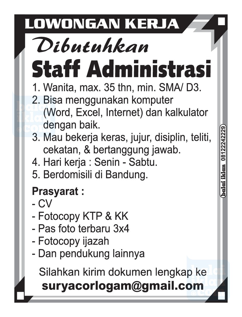 Iklan Lowongan Kerja Di Indonesia Balaiiklan Com
